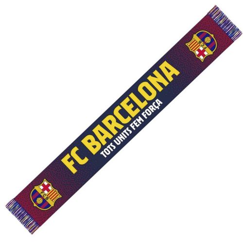FC Barcelona kötött sál "Tots Units Fem Força" felirattal