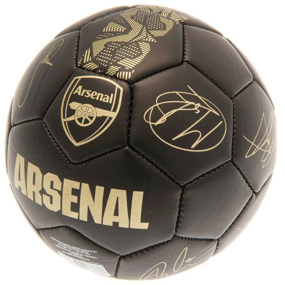 Arsenal FC focilabda 5-ös méret fekete arany címerrel