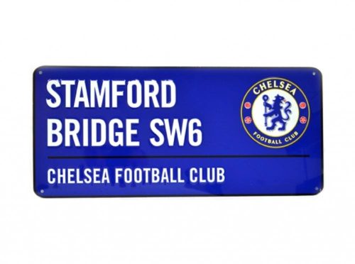 Chelsea fém színes utcatábla nagy Stamford Bridge