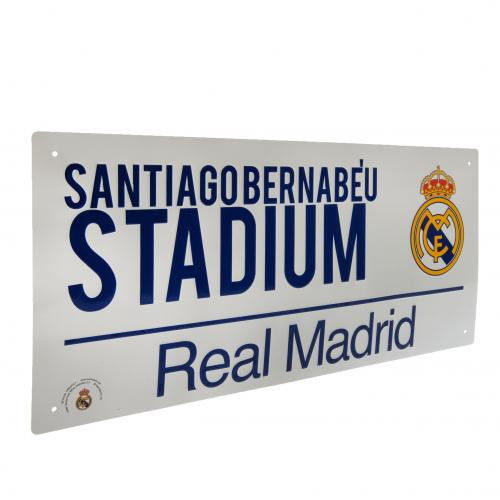 Real Madrid fém utca tábla Santiago Bernabéu Stadium