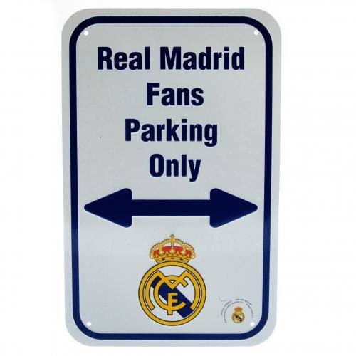 Real Madrid fém parkoló tábla
