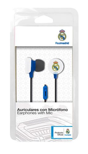 Real Madrid fülhallgató headset címeres Blanco-Azul