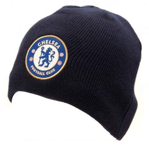 Chelsea kötött sapka sötét kék Crest