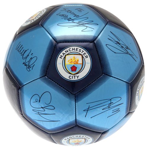 Manchester City aláírásos labda 5' Metalic Blue