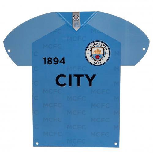 Manchester City FC mez alakú fém tábla