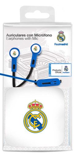 Real Madrid mikrofonos fülhallgató Azul