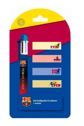 FC Barcelona 6 színű golyóstoll jegyzet fülekkel