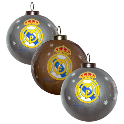 Real Madrid FC karácsonyfa dísz gömb 3 db-os Crest