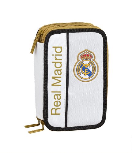 Real Madrid FC 3 szintes 41db-os töltött tolltartó Blanco