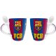 FC Barcelona kerámia cappuccinos bögre kanállal Crest
