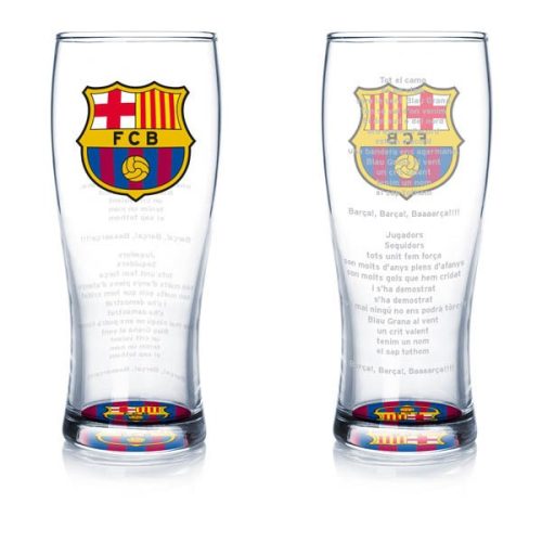 FC Barcelona sörös pohár üveg címeres Himno