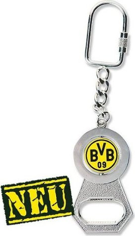 BVB Borussia Dortmund forgó címeres sörnyitós kulcstartó