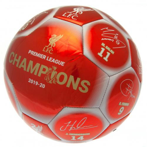Liverpool FC 5' aláírt labda Champions