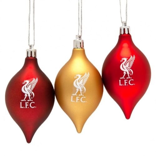 Liverpool FC 3 db-os karácsonyfa dísz CrestDrop