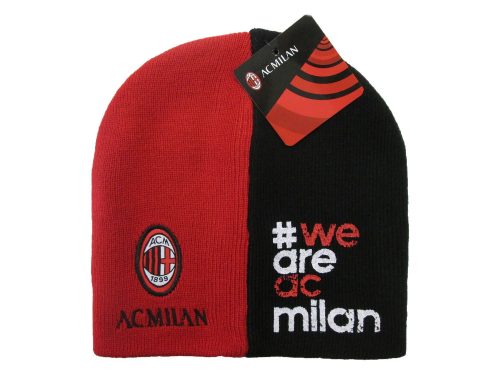 AC Milan FC kötött téli sapka Half&Half