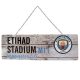 Manchester City FC fa erezetű fém utcatábla