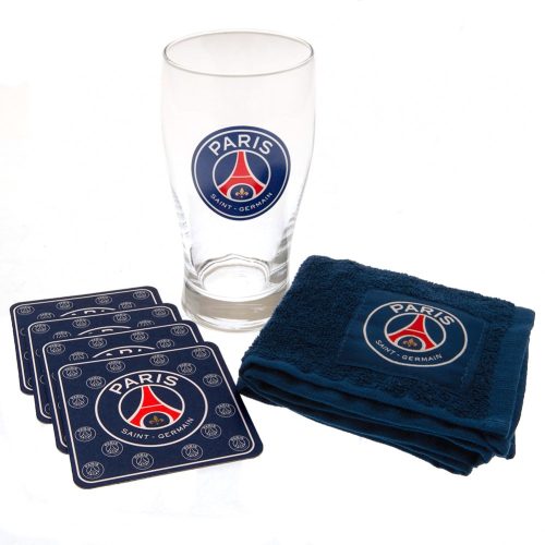 PSG Paris Saint-German sörös pohár kéztörlővel és pohár alátéttel