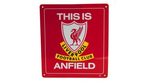 Liverpool fém utcatábla This is Anfield