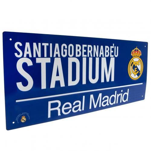 Real Madrid fém utca tábla Blue Santiago