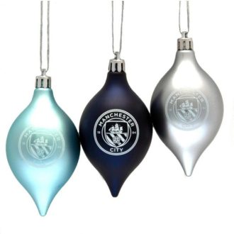 Manchester City FC karácsonyfa dísz 3 db-os