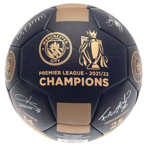 Manchester City FC aláírásos 5' labda Champions 2022