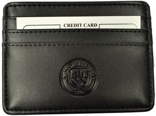 Manchester City FC bőr kártya tartó pénztárca címeres Elegance