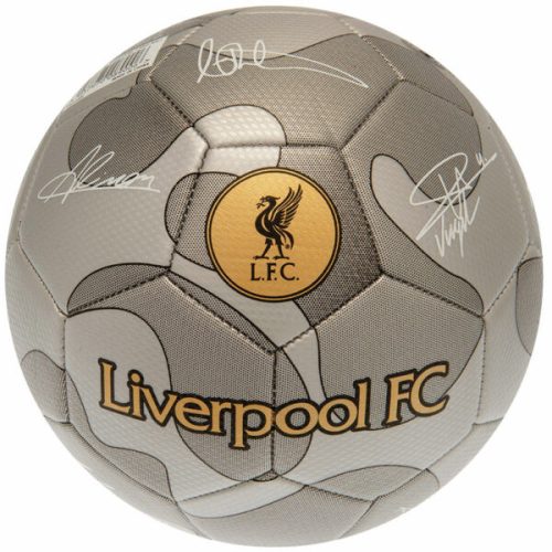 Liverpool FC aláírásos labda Carbon Silver