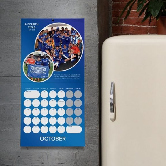 Chelsea FC 30x30cm-s falinaptár 2025