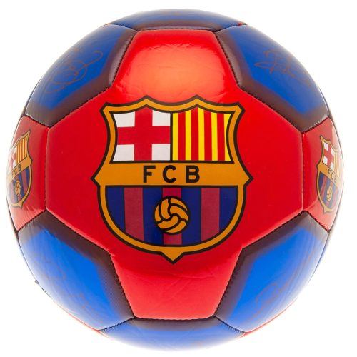 FC Barcelona aláírásos focilabda – kék-piros, normál méret (5-ös)