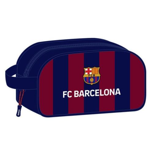 FC Barcelona neszeszer – gránátvörös-kék csíkos, egyrekeszes