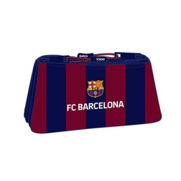   FC Barcelona neszeszer – kétrekeszes, gránátvörös-kék csíkos