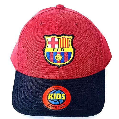 FC Barcelona baseball sapka – gyerek méret, gránátvörös, kék napellenzővel