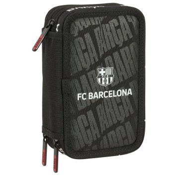   FC Barcelona töltött tripla tolltartó fekete mintával 37 részes
