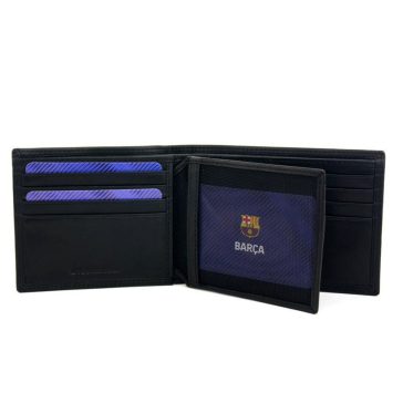 FC Barcelona fekete bőr pénztárca nyomott klubcímerrel