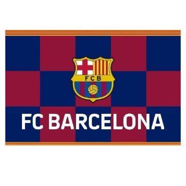   FC Barcelona szurkolói zászló kockás mintával 150x100 cm