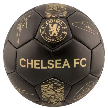 Chelsea FC focilabda 5-ös méret fekete arany címerrel