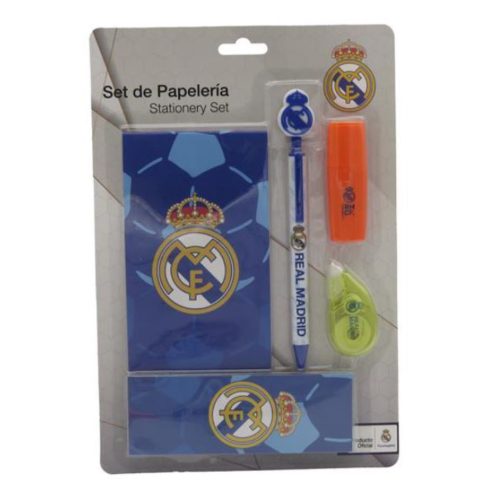  Real Madrid iskolai készlet különböző írószerekkel - 5 darabos