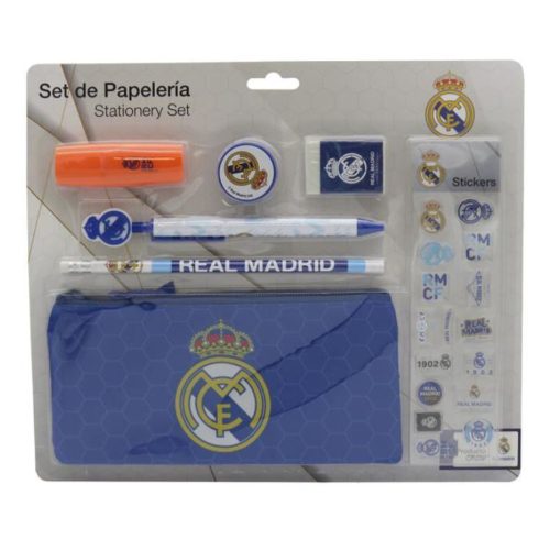 Real Madrid írószer szett cipzáras tolltartó tasakkal - 7 darabos