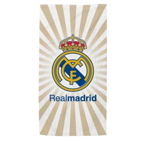 Real Madrid mikroszálas strandtörölköző – arany dekoros, 70 × 140 cm