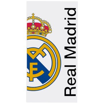 Real Madrid CF fehér törölköző nagyméretű címerrel