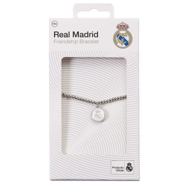 Real Madrid CF ezüstözött gyöngy karkötő medállal