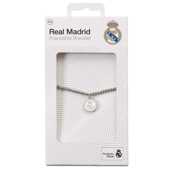 Real Madrid CF ezüstözött gyöngy karkötő medállal