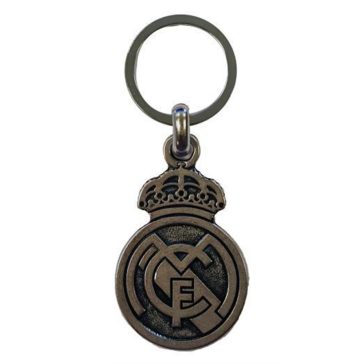 Real Madrid ezüst színű fém kulcstartó címerrel