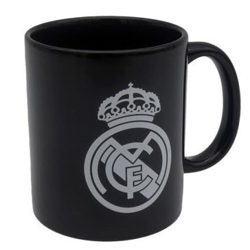 Real Madrid fekete kerámia bögre fehér címerrel 330 ml