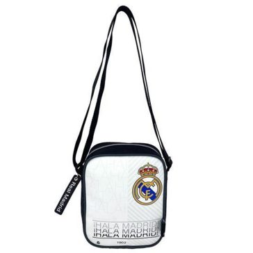 Real Madrid Hala Madrid oldaltáska fekete-fehér színben