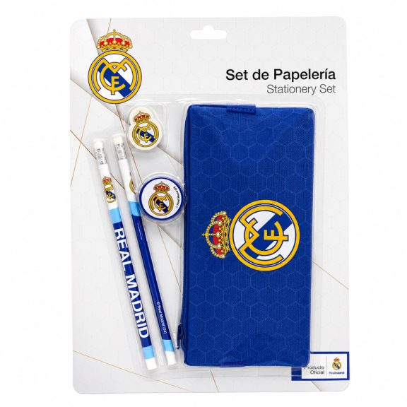 Real Madrid 5 részes írószer szett tripla tolltartóval
