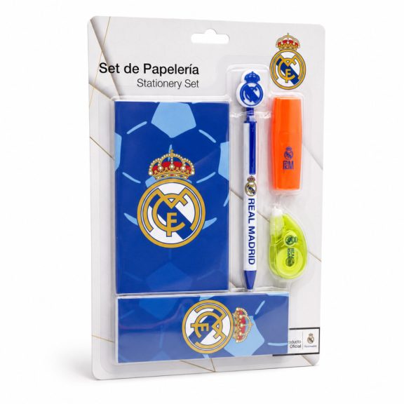 Real Madrid írószer szett jegyzettömbbel, 5 részes