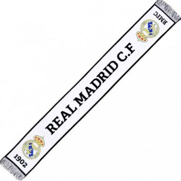 Real Madrid fehér-fekete szurkolói sál 140x20 cm