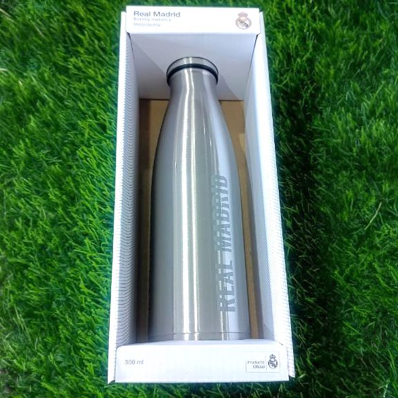Real Madrid rozsdamentes acél kulacs 550 ml, ezüst színben