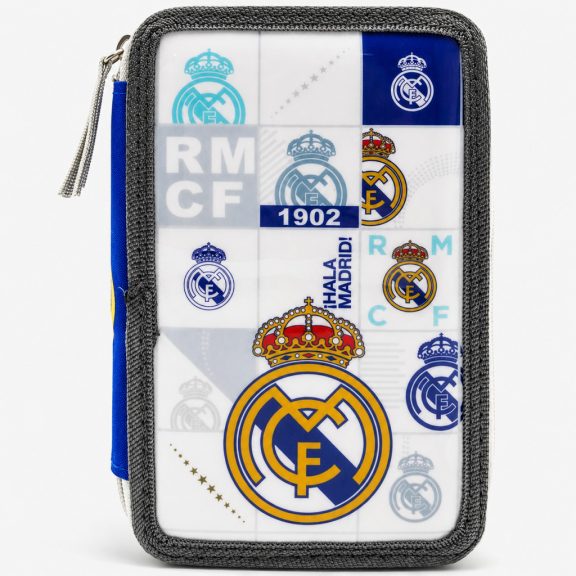 Real Madrid töltött tripla tolltartó 25/26 hazai dizájnnal
